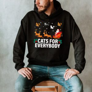 Cats For Everybody Christmas Cat Funny Xmas Women Santa Hoodie 2