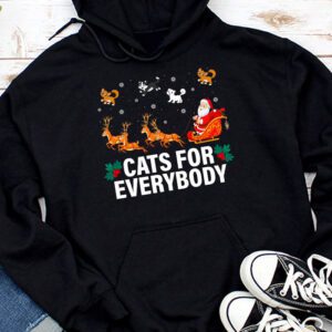 Cats For Everybody Christmas Cat Funny Xmas Women Santa Hoodie