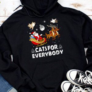 Cats For Everybody Christmas Cat Funny Xmas Women Santa Hoodie