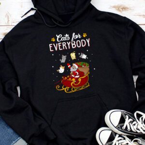 Cats For Everybody Christmas Cat Funny Xmas Women Santa Hoodie