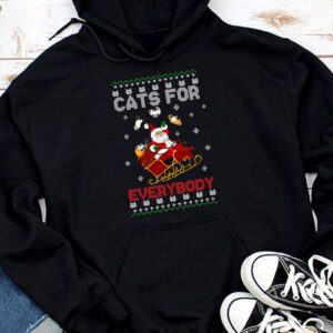 Cats For Everybody Christmas Cat Funny Xmas Women Santa Hoodie