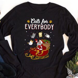 Cats For Everybody Christmas Cat Funny Xmas Women Santa Longsleeve Tee 1 Cats For Everybody Christmas Cat Funny Xmas Women Santa Longsleeve Tee 1 3