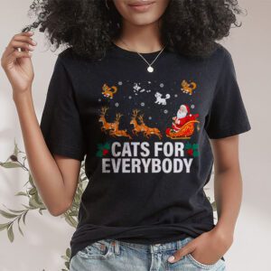 Cats For Everybody Christmas Cat Funny Xmas Women Santa T Shirt 1 1