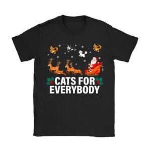 Cats For Everybody Christmas Cat Funny Xmas Women Santa T-Shirt