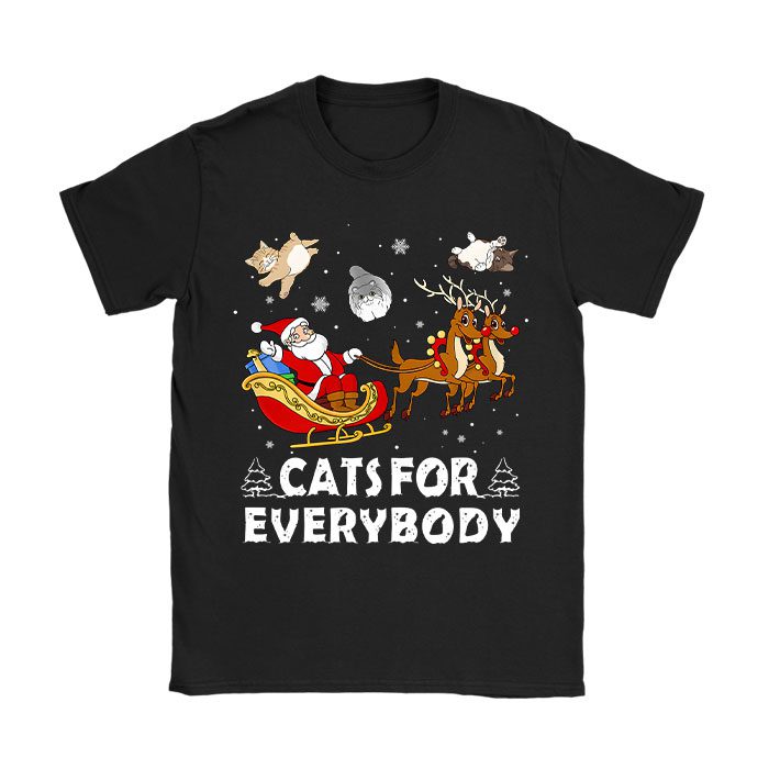 Cats-For-Everybody-Christmas-Cat-Funny-Xmas-Women-Santa-T-Shirt Cats For Everybody Christmas Cat Funny Xmas Women Santa T-Shirt