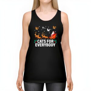 Cats For Everybody Christmas Cat Funny Xmas Women Santa Tank Top 2 1