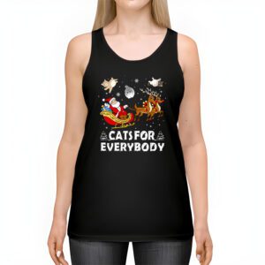 Cats For Everybody Christmas Cat Funny Xmas Women Santa Tank Top 2 2