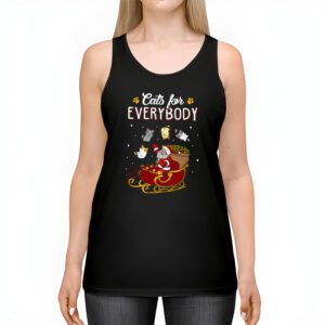 Cats For Everybody Christmas Cat Funny Xmas Women Santa Tank Top 2 3