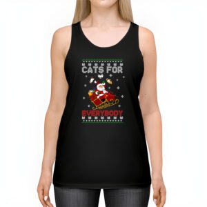 Cats For Everybody Christmas Cat Funny Xmas Women Santa Tank Top 2 4