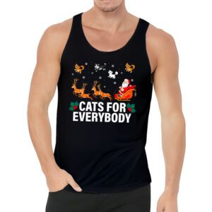 Cats For Everybody Christmas Cat Funny Xmas Women Santa Tank Top 3 1