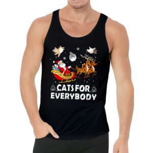Cats For Everybody Christmas Cat Funny Xmas Women Santa Tank Top 3 2
