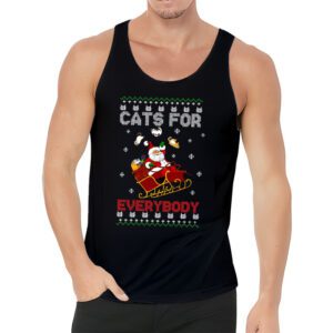 Cats For Everybody Christmas Cat Funny Xmas Women Santa Tank Top 3 4