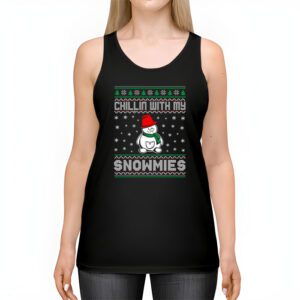 Chillin With My Snowmies Funny Ugly Christmas Tank Top 2 5