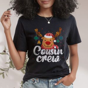 Christmas Cousin Crew Reindeer Santa hat Lights Kids Teens T Shirt 1 1