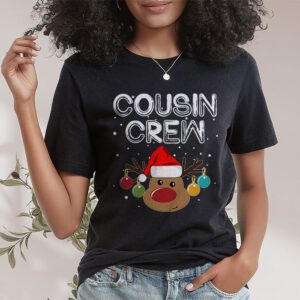 Christmas Cousin Crew Reindeer Santa hat Lights Kids Teens T Shirt 1 7