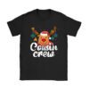 Christmas Cousin Crew Reindeer Santa hat Lights Kids Teens T-Shirt