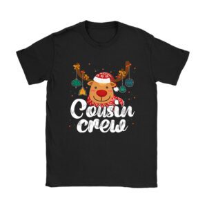 Christmas Cousin Crew Reindeer Santa hat Lights Kids Teens T-Shirt