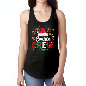 Christmas Cousin Crew Reindeer Santa hat Lights Kids Teens Tank Top 1 2