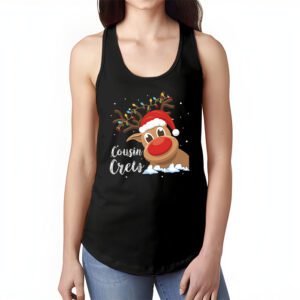 Christmas Cousin Crew Reindeer Santa hat Lights Kids Teens Tank Top 1 3