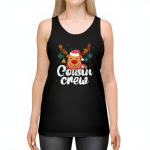 Christmas Cousin Crew Reindeer Santa hat Lights Kids Teens Tank Top 2 1