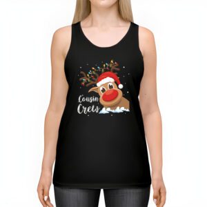 Christmas Cousin Crew Reindeer Santa hat Lights Kids Teens Tank Top 2 3