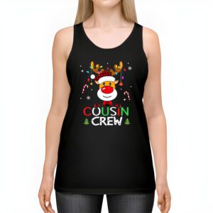 Christmas Cousin Crew Reindeer Santa hat Lights Kids Teens Tank Top 2