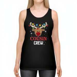 Christmas Cousin Crew Reindeer Santa hat Lights Kids Teens Tank Top 2 5