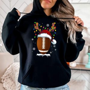 Christmas Football Ball Xmas Lights Funny Boys Men Sport Hoodie 1 2