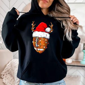 Christmas Football Ball Xmas Lights Funny Boys Men Sport Hoodie 1