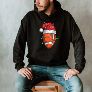 Christmas Football Ball Xmas Lights Funny Boys Men Sport Hoodie 2 4