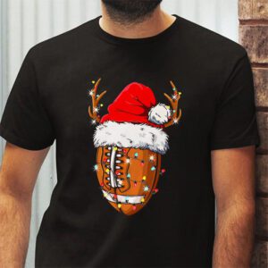 Christmas Football Ball Xmas Lights Funny Boys Men Sport T Shirt 2