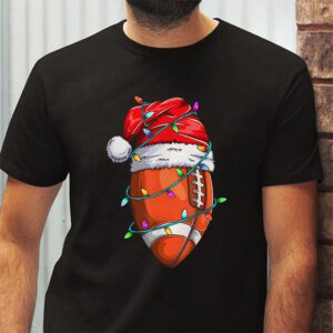 Christmas Football Ball Xmas Lights Funny Boys Men Sport T Shirt 2 4