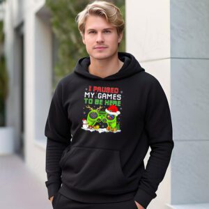 Christmas I Paused My Game To Be Here Funny Gamer Boys Men Hoodie 1 Christmas I Paused My Game To Be Here Funny Gamer Boys Men Hoodie 1 2