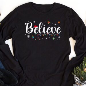 Christmas Longsleeve Tee Believe in Santa Claus Shirt Longsleeve Tee 1 2
