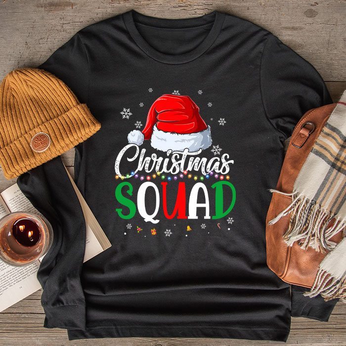 Christmas-Squad-Funny-Xmas-Tree-Family-Matching-Pajamas-Boys-Longsleeve-Tee Christmas Squad Funny Xmas Tree Family Matching Pajamas Boys Longsleeve Tee