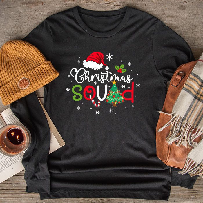 Christmas Squad Funny Xmas Tree Family Matching Pajamas Boys Longsleeve Tee