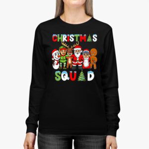 Christmas Squad Santa Dabbing Elf Family Matching Pajamas Longsleeve Tee 2 1