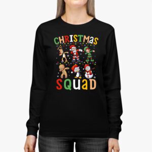 Christmas Squad Santa Dabbing Elf Family Matching Pajamas Longsleeve Tee 2 4