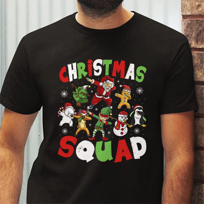 Christmas-Squad-Santa-Dabbing-Elf-Family-Matching-Pajamas-T-Shirt-2 Christmas Squad Santa Dabbing Elf Family Matching Pajamas T Shirt 2