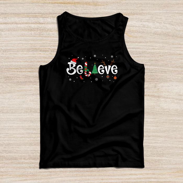Christmas-Tank-Top-Believe-in-Santa-Claus-Shirt-Tank-Top Christmas Tank Top - Believe in Santa Claus Shirt Tank Top