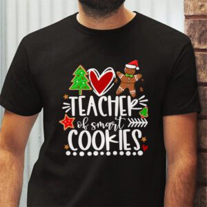 Christmas Teacher Of Smart Cookies Funny Cute Gingerbread T Shirt 2 3