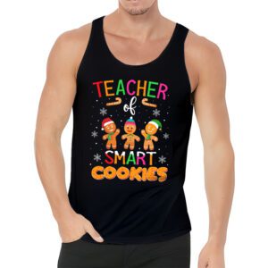 Christmas Teacher Of Smart Cookies Funny Cute Gingerbread Tank Top 3