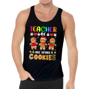 Christmas Teacher Of Smart Cookies Funny Cute Gingerbread Tank Top 3 4