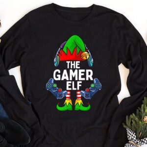 Christmas elf Matching Gamer family gaming boys kids men Longsleeve Tee 1 1