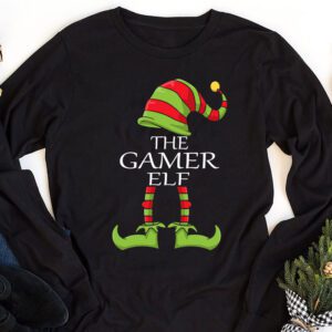 Christmas elf Matching Gamer family gaming boys kids men Longsleeve Tee 1 4