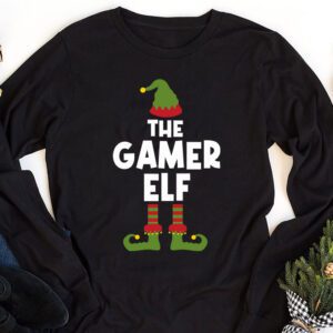 Christmas elf Matching Gamer family gaming boys kids men Longsleeve Tee 1 5