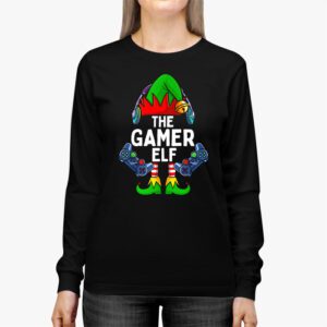 Christmas elf Matching Gamer family gaming boys kids men Longsleeve Tee 2 1