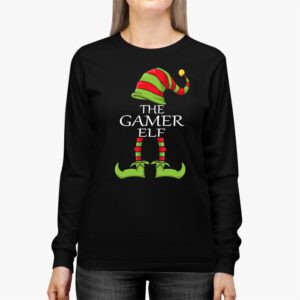 Christmas elf Matching Gamer family gaming boys kids men Longsleeve Tee 2 4