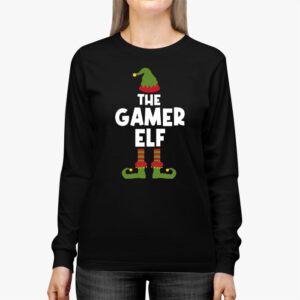 Christmas elf Matching Gamer family gaming boys kids men Longsleeve Tee 2 5