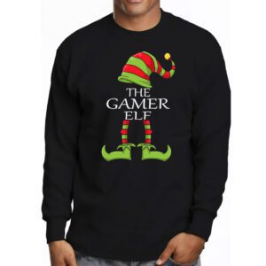 Christmas elf Matching Gamer family gaming boys kids men Longsleeve Tee 3 4